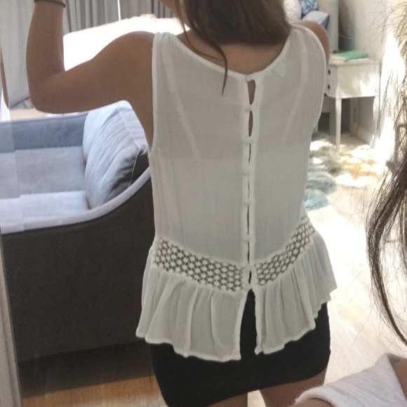 white, flowy tank top - Picture 4 of 5